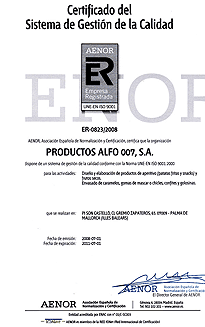 Certificado de calidad - aenor