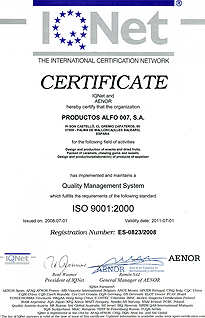 certificado de calidad - iqnet